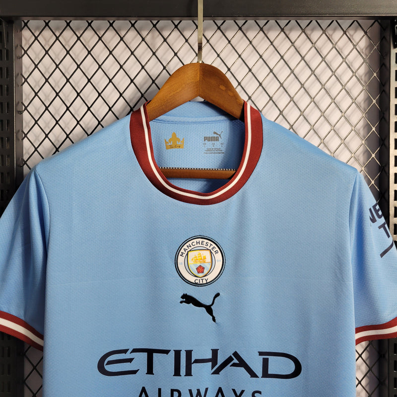 CAMISA DO MANCHESTER CITY 22/23 AZUL TRADICIONAL