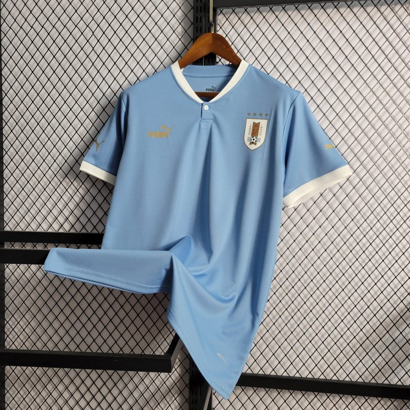 CAMISA DA SELEÇÃO DO URUGUAI 22/23 AZUL TRADICIONAL