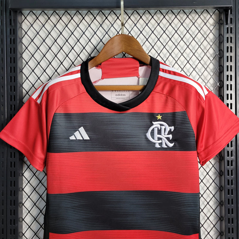 CAMISA FEMININA DO FLAMENGO I 23/24 VERMELHO E PRETO