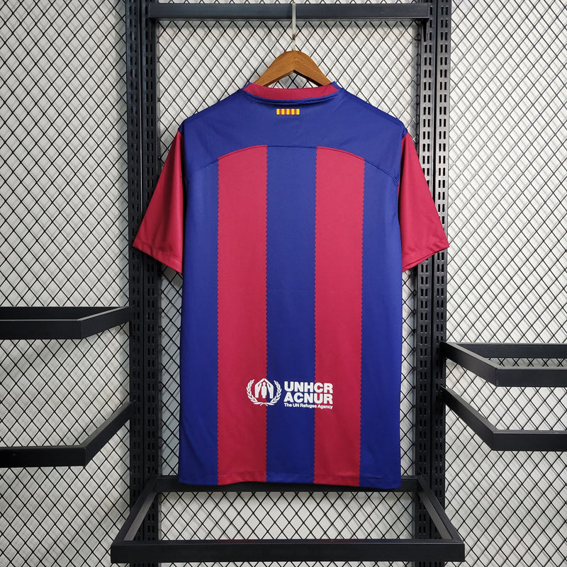 CAMISA DO BARCELONA 23/24 LILAZ E AZUL