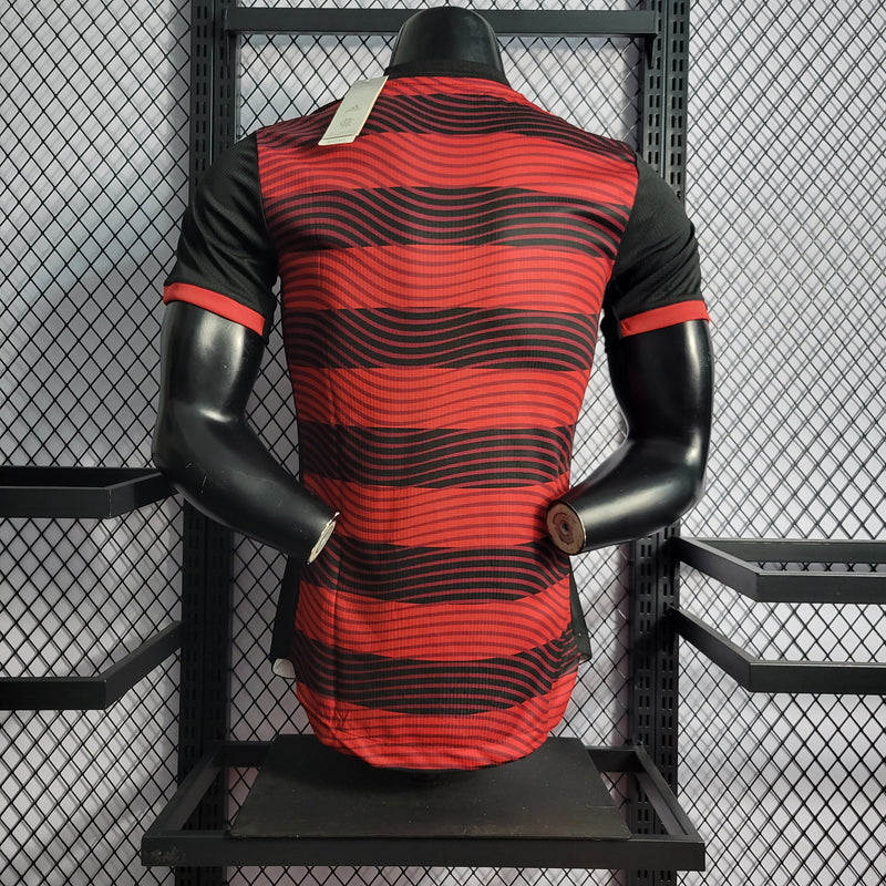 CAMISA DO FLAMENGO I 22/23 VERMELHO E PRETO 2 VERSÃO PLAYER