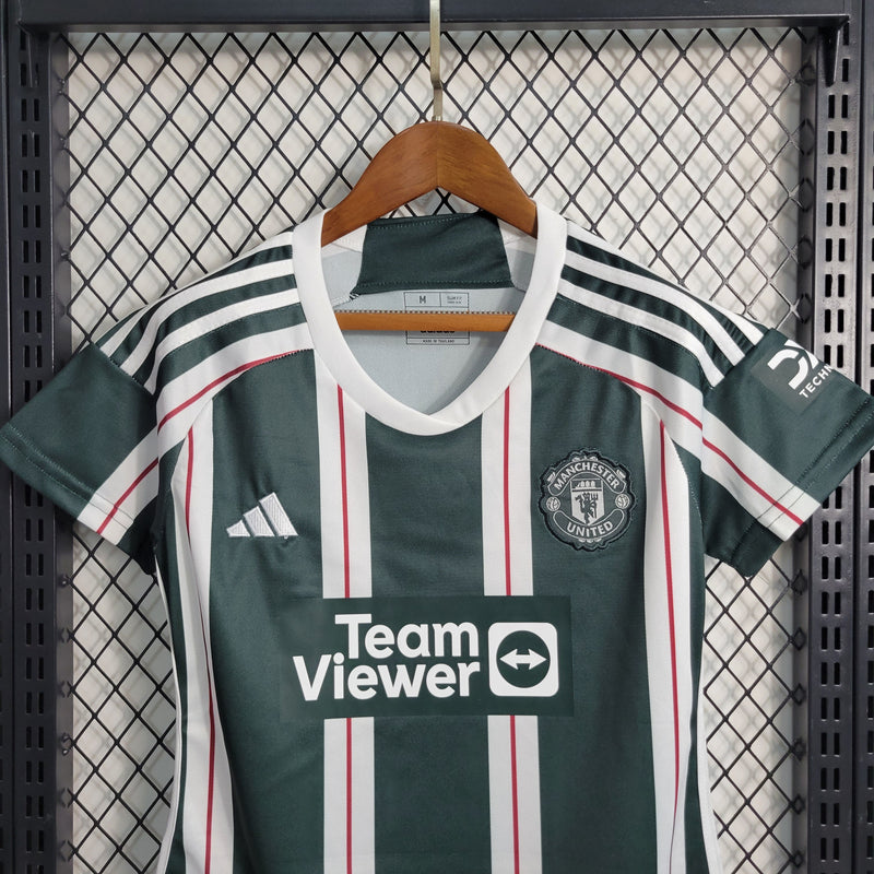 CAMISA FEMININA DO MANCHESTER UNITED 23/24 VERDE E BRANCO