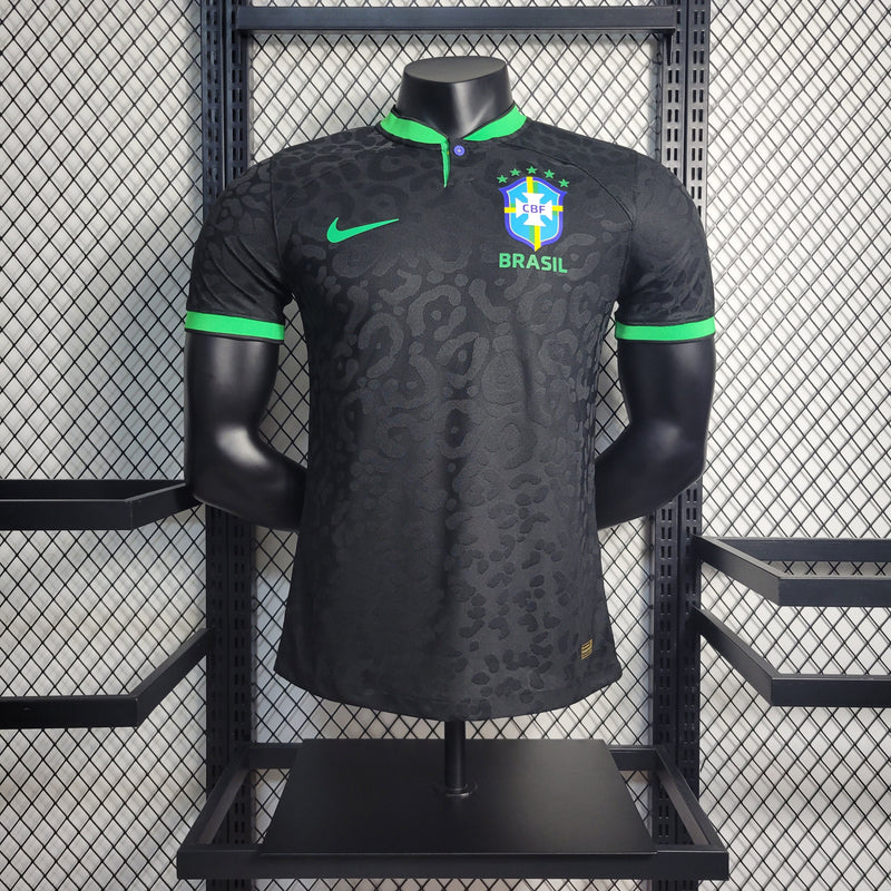 CAMISA DA SELEÇÃO DO BRASIL 22/23 LEOPARD BLACK VERSÃO PLAYER