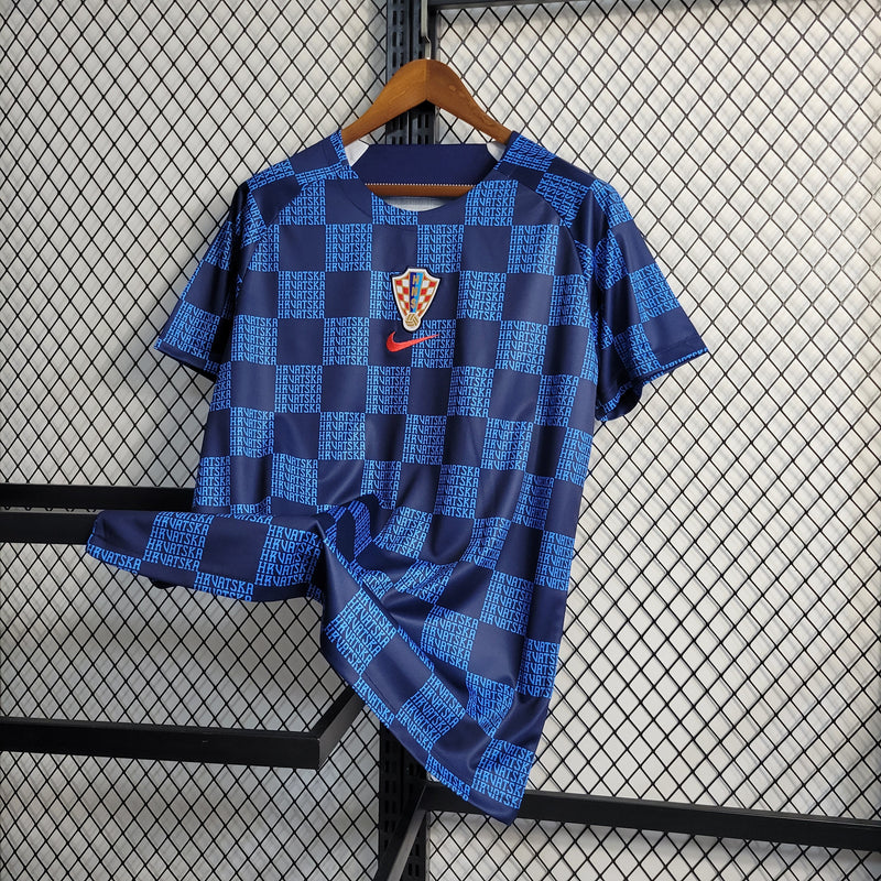 CAMISA DA SELEÇÃO DA CROACIA 22/23 AZUL TREINO