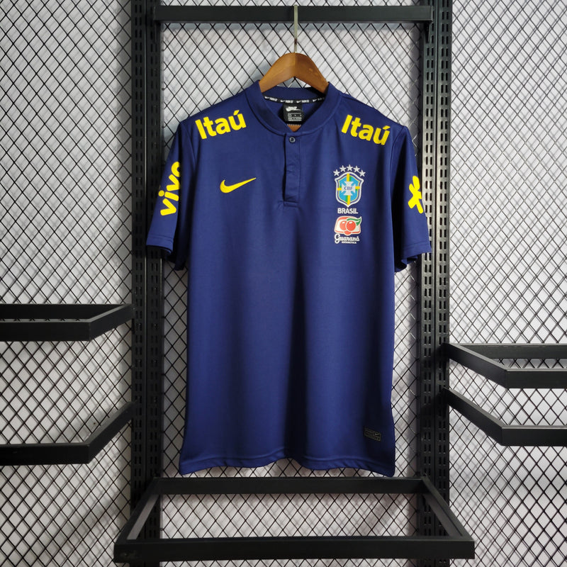 CAMISA DA SELEÇÃO DO BRASIL 22/23 POLO AZUL ROYAL