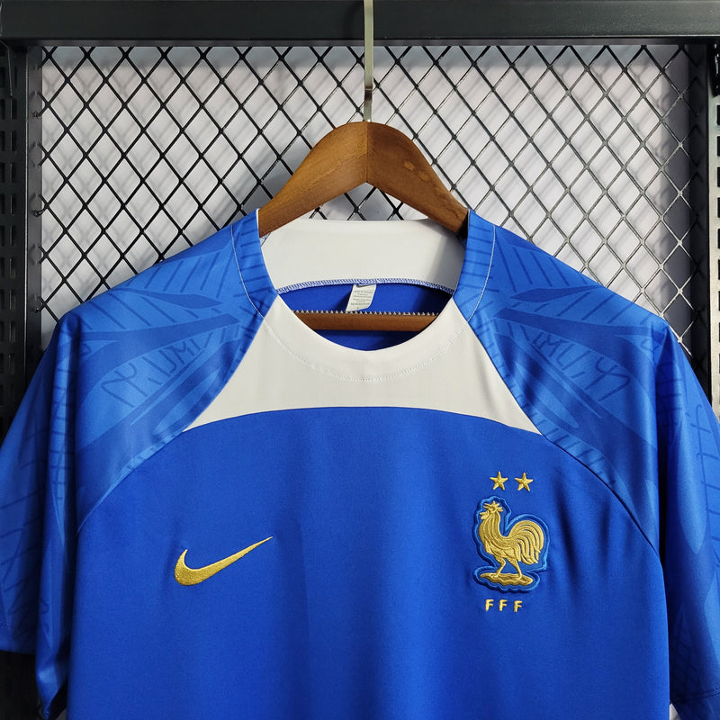 CAMISA DA SELEÇÃO DA FRANÇA 22/23 AZUL TREINO