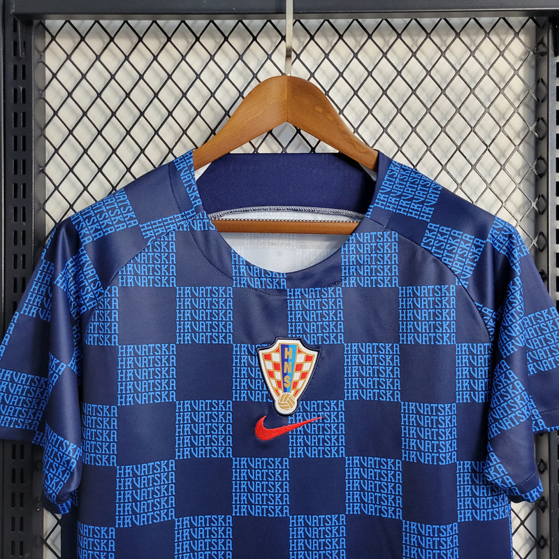 CAMISA DA SELEÇÃO DA CROACIA 22/23 AZUL TREINO