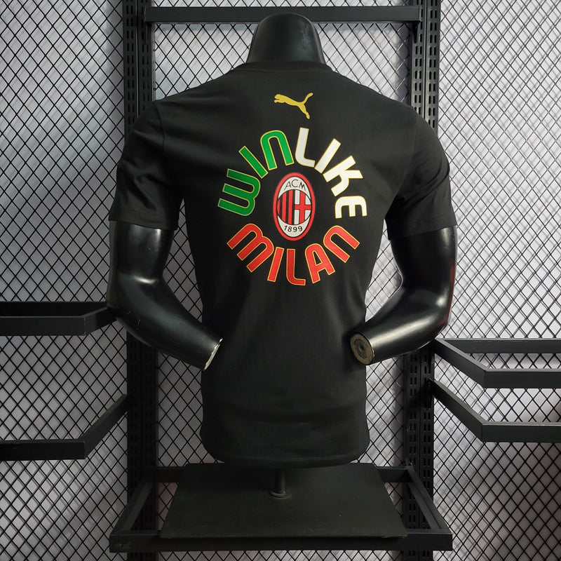 CAMISA DO MILAN 23/24 PRETO EDIÇÃO ESPECIAL VERSÃO PLAYER