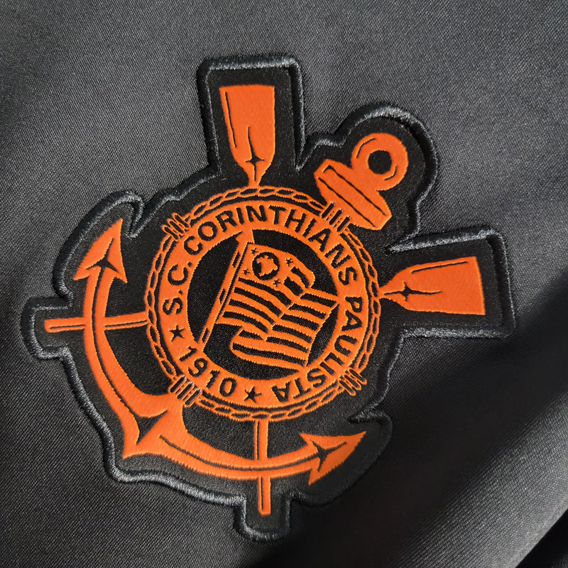 CAMISA DO CORINTHIANS 22/23 TREINO PRETO E LARANJA