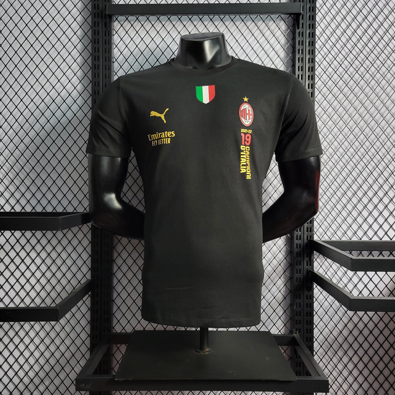 CAMISA DO MILAN 23/24 PRETO EDIÇÃO ESPECIAL VERSÃO PLAYER