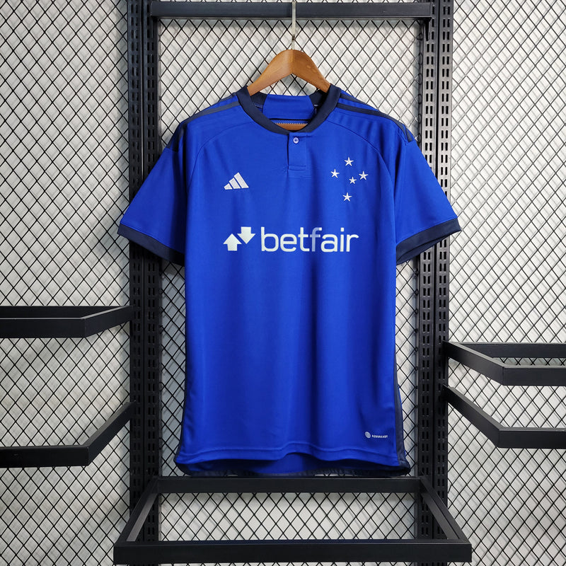 CAMISA DO CRUZEIRO 23/24 AZUL COMEMORATIVA TRIPLICE COROA