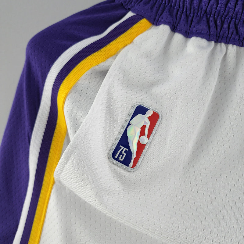 Shorts 75th anniversary Los Angeles Lakers white NBA