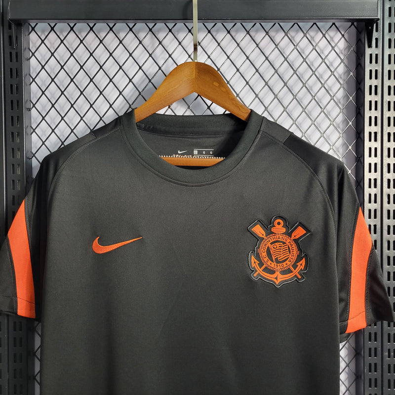 CAMISA DO CORINTHIANS 22/23 TREINO PRETO E LARANJA