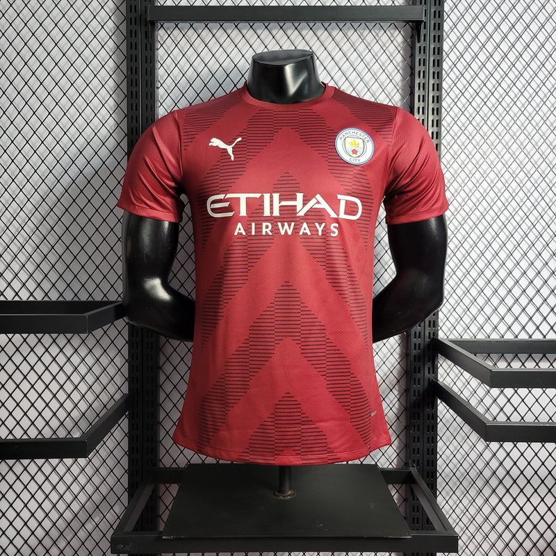 CAMISA DO MANCHESTER CITY 23/24 RED GOLEIRO VERSÃO JOGADOR