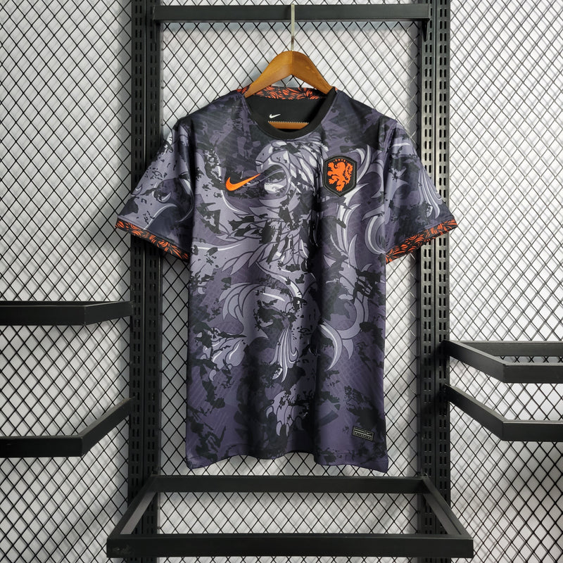 CAMISA DA SELEÇÃO DA HOLANDA 22/23 BLACK COMEMORATIVA