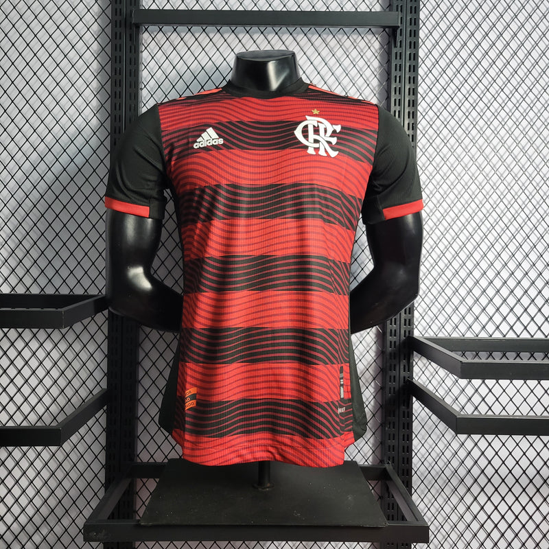 CAMISA DO FLAMENGO I 22/23 VERMELHO E PRETO 2 VERSÃO PLAYER