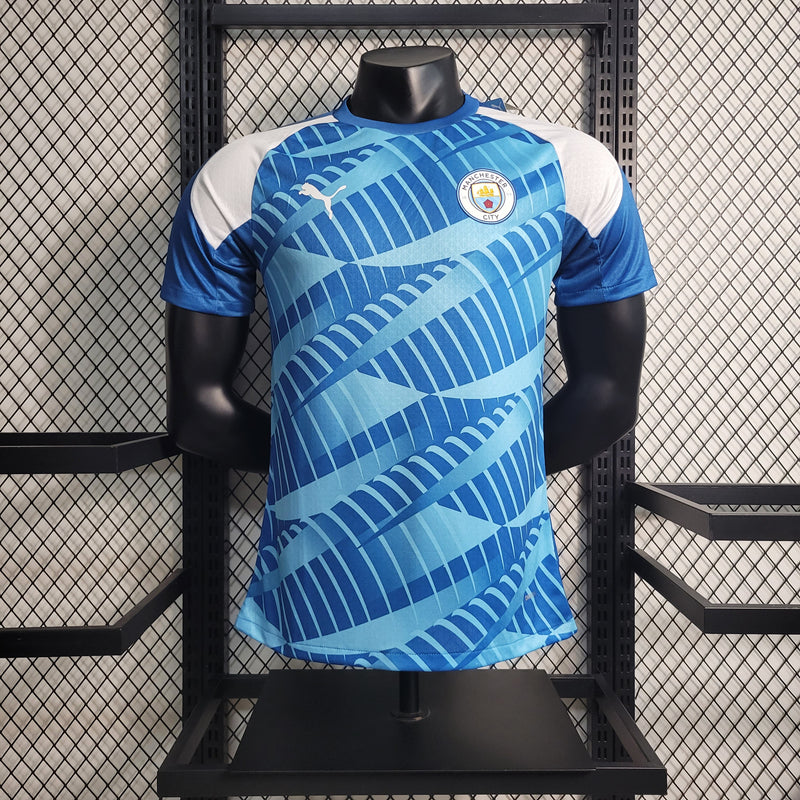 CAMISA DO MANCHESTER CITY 23/24 AZUL TREINO VERSÃO JOGADOR