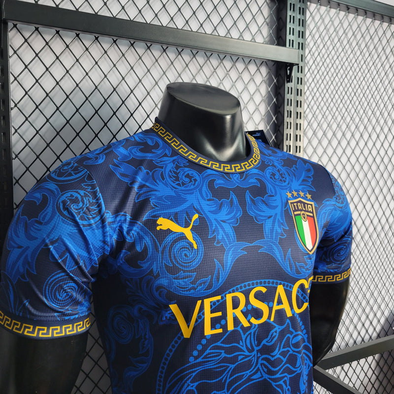 CAMISA DA SELEÇÃO DA ITALIA 22/23 AZUL VERSACE VERSÃO PLAYER