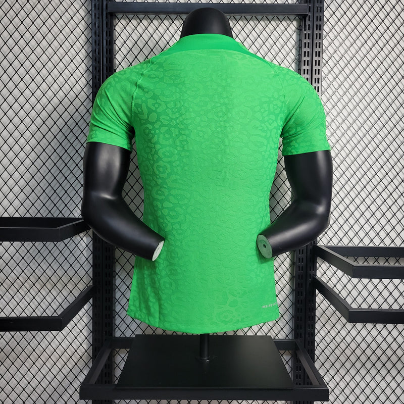 CAMISA DA SELEÇÃO DO BRASIL 22/23 LEOPARD VERDE VERSÃO PLAYER