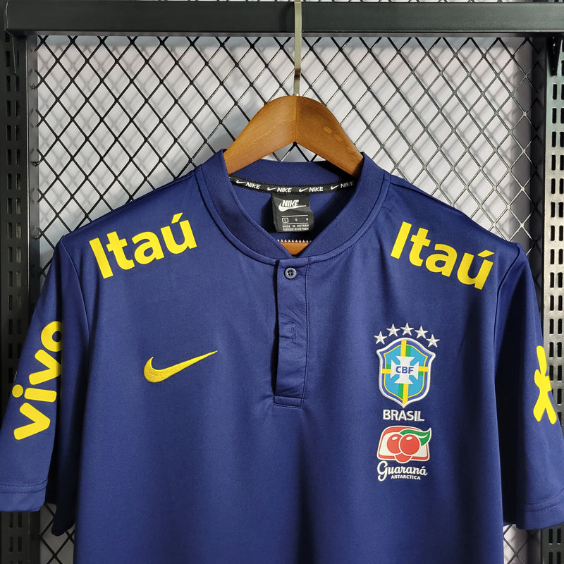 CAMISA DA SELEÇÃO DO BRASIL 22/23 POLO AZUL ROYAL