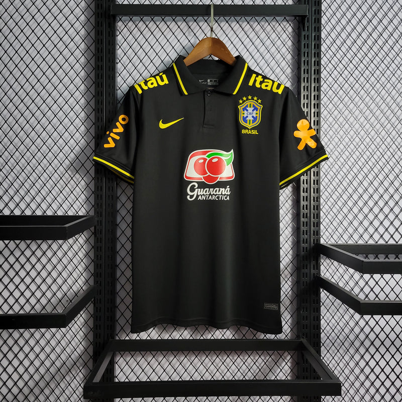 CAMISA DA SELEÇÃO DO BRASIL 22/23 POLO  BLACK