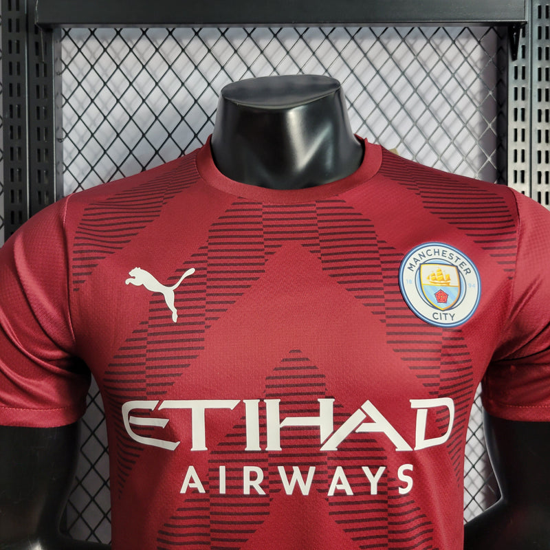 CAMISA DO MANCHESTER CITY 23/24 RED GOLEIRO VERSÃO JOGADOR