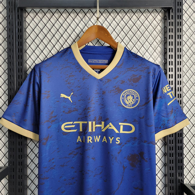 CAMISA DO MANCHESTER CITY 23/24 AZUL EDIÇÃO ESPECIAL