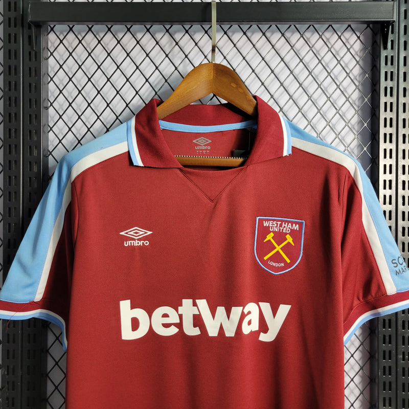 CAMISA DO WEST HAM 21/22 VERMELHO