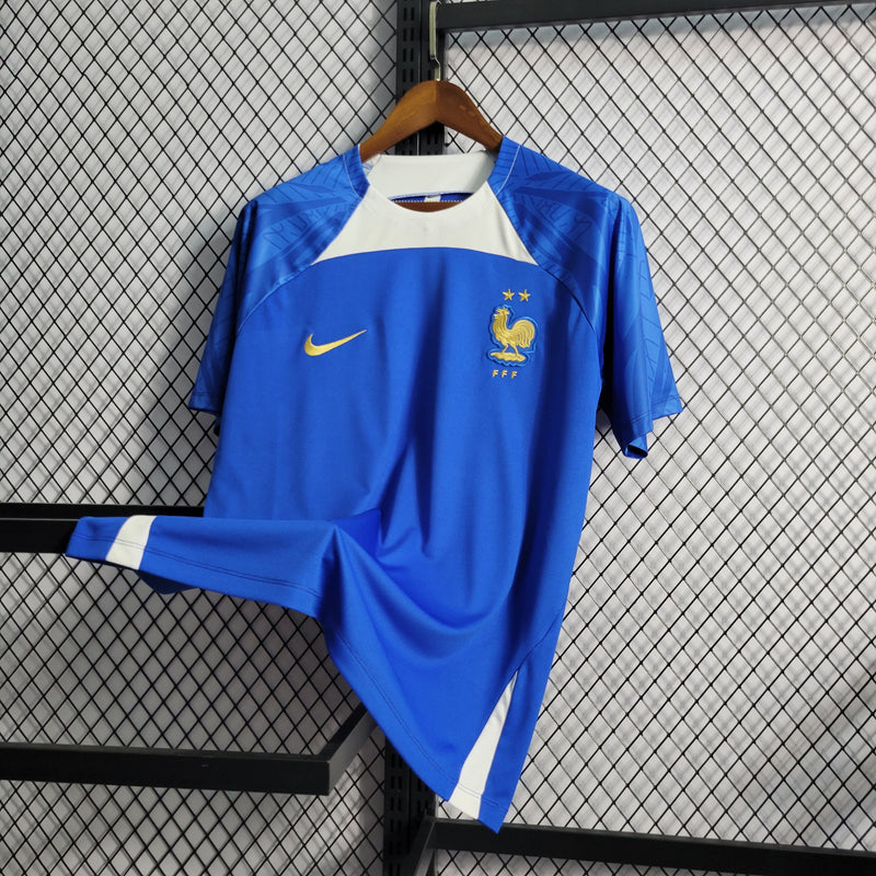 CAMISA DA SELEÇÃO DA FRANÇA 22/23 AZUL TREINO