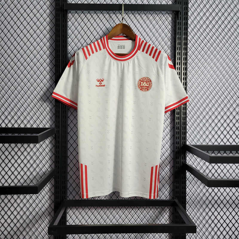 CAMISA DA SELEÇÃO DA DINAMARCA 22/23 BRANCO E VERMELHO