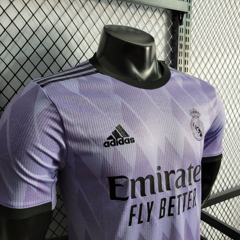 CAMISA DO REAL MADRID 22/23 ROXO VERSÃO PLAYER