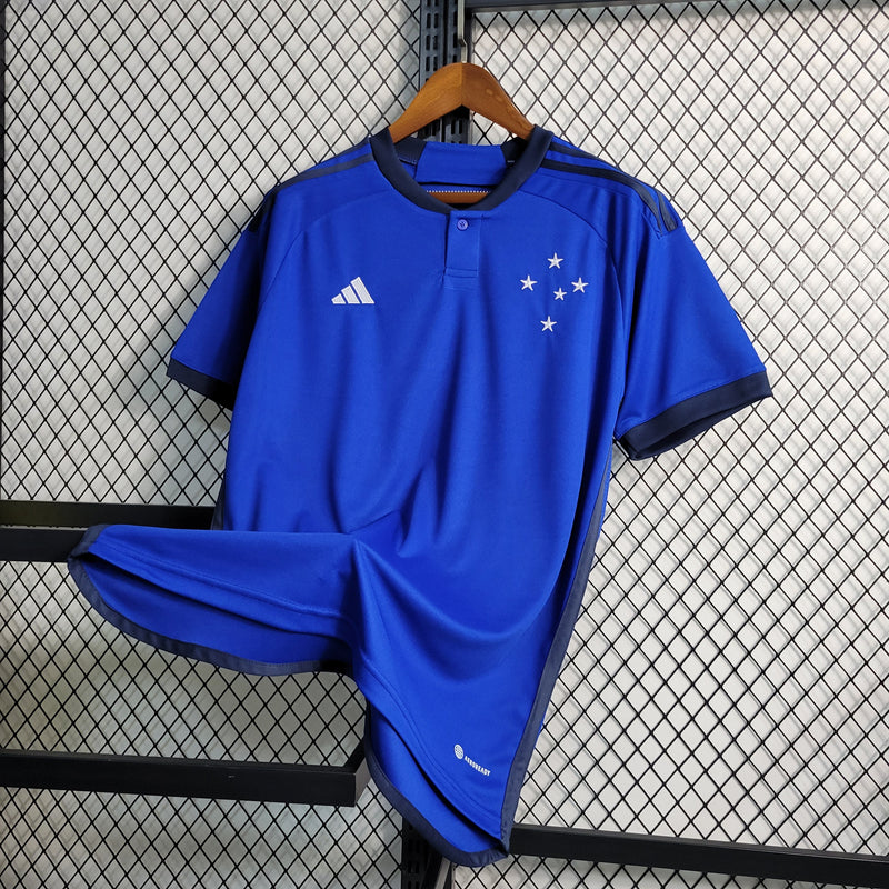 CAMISA DO CRUZEIRO 23/24 AZUL COMEMORATIVA TRIPLICE COROA