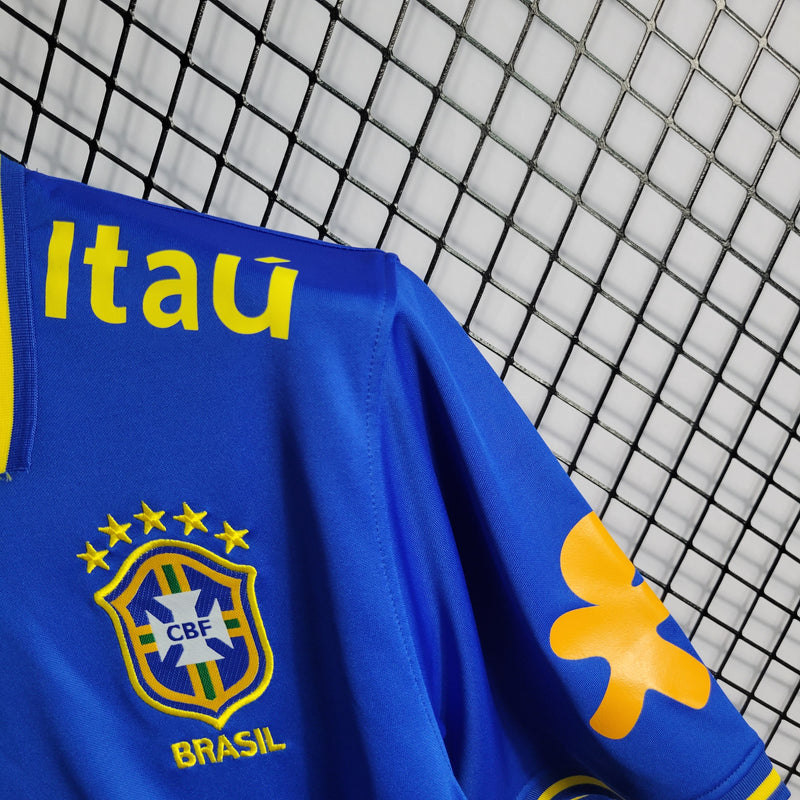 CAMISA DA SELEÇÃO DO BRASIL 22/23 POLO AZUL ESCURO