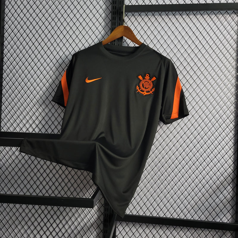 CAMISA DO CORINTHIANS 22/23 TREINO PRETO E LARANJA