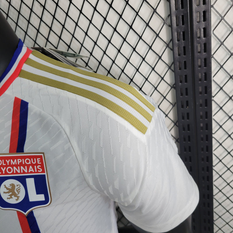 CAMISA DO LYON 22/23 BRANCO E DOURADO VERSÃO PLAYER