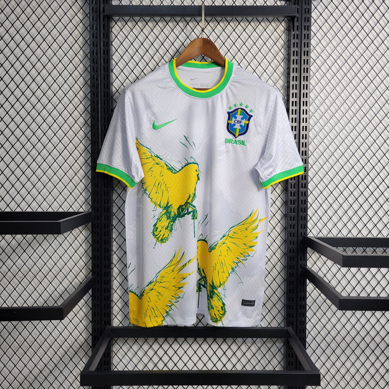 CAMISA DA SELEÇÃO DO BRASIL 22/23 BRANCO TORCIDA