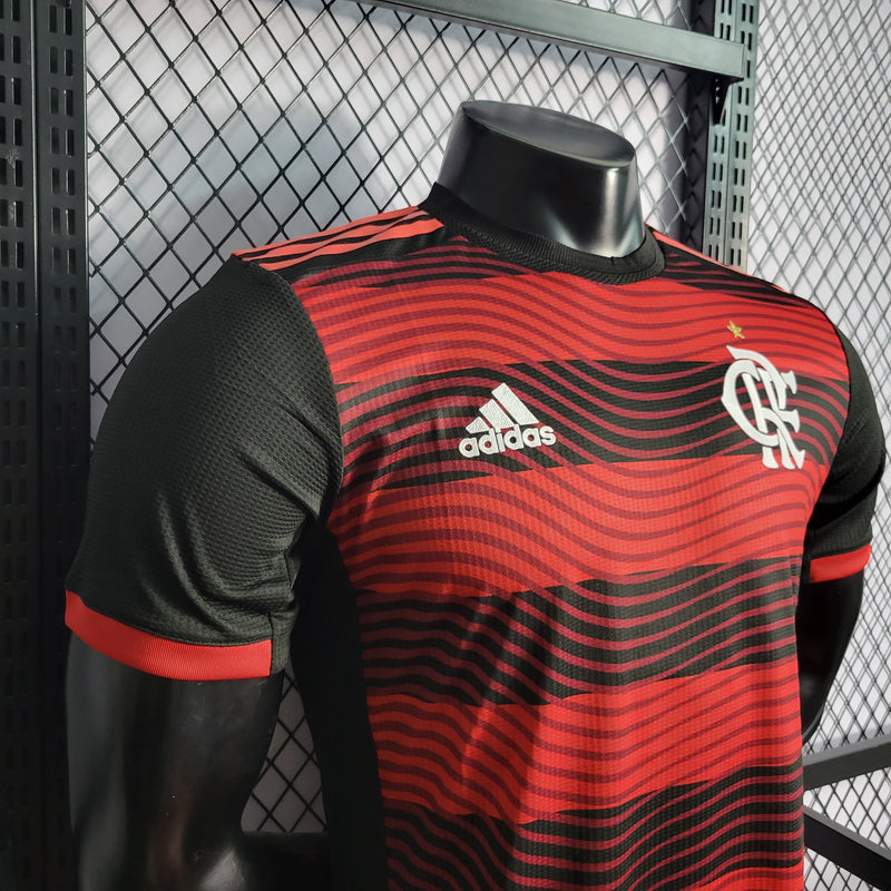 CAMISA DO FLAMENGO I 22/23 VERMELHO E PRETO 2 VERSÃO PLAYER