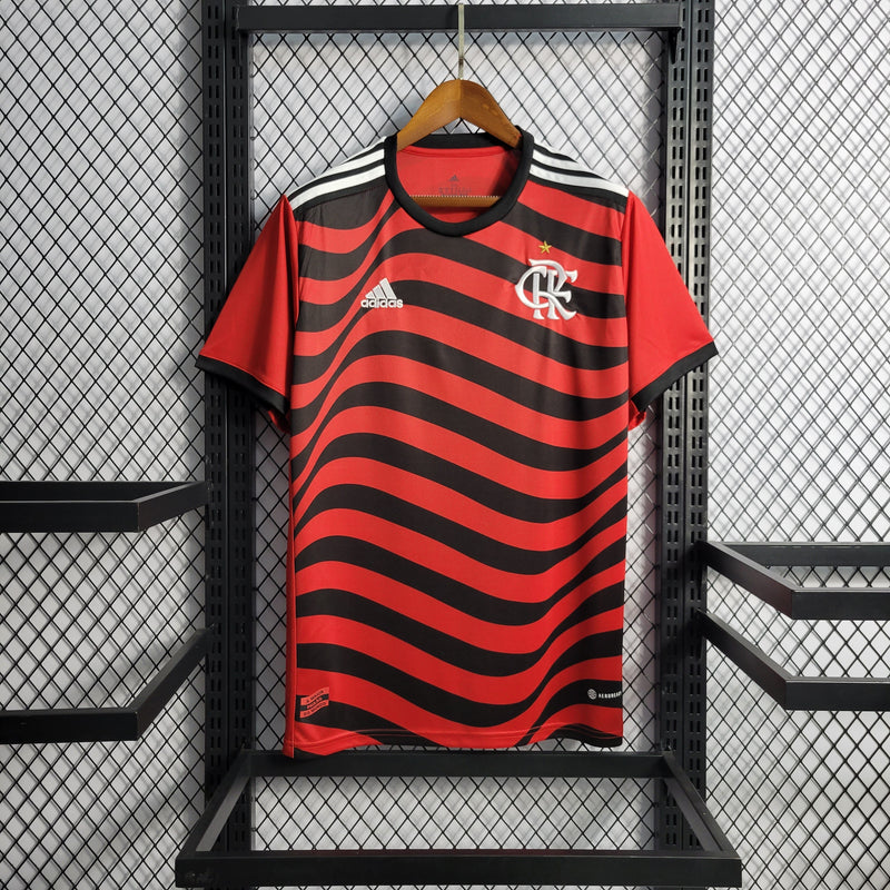 CAMISA DO FLAMENGO III 22/23 VERMELHO E PRETO