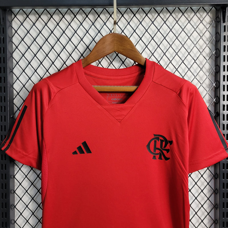 CAMISA FEMININA DO FLAMENGO 23/24 VERMELHO TREINO