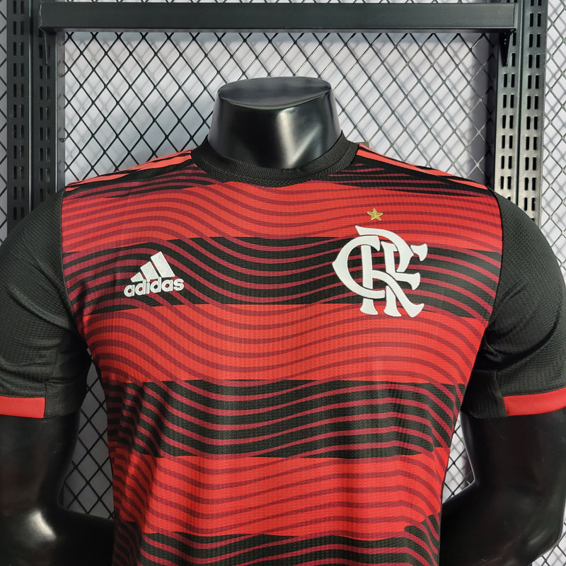 CAMISA DO FLAMENGO I 22/23 VERMELHO E PRETO 2 VERSÃO PLAYER