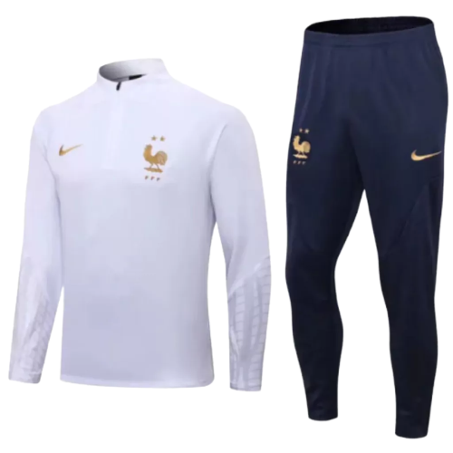 Conjunto de Treino Seleção França - Masculino - Branco